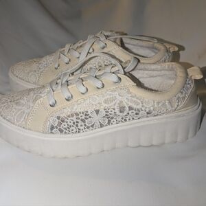 Roxy Cream Lace Women's Sneakers